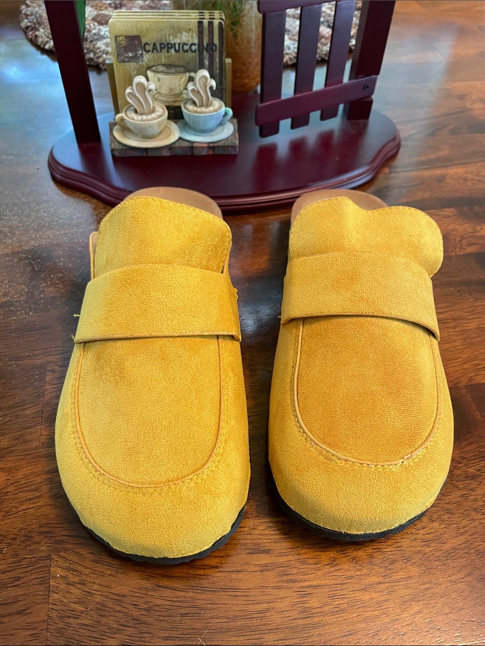 WEEBOO Suede Penny Loafers Women’s 7.5 Mustard Yellow